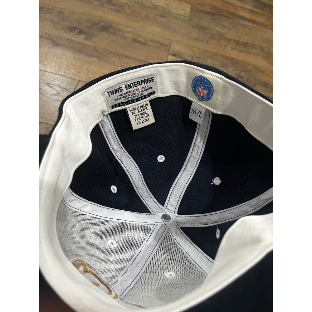 Vintage 90s St. Louis Rams Hat TWINS Enterprise Navy Blue Fitted‎ Cap M/L NFL - Picture 5 of 6
